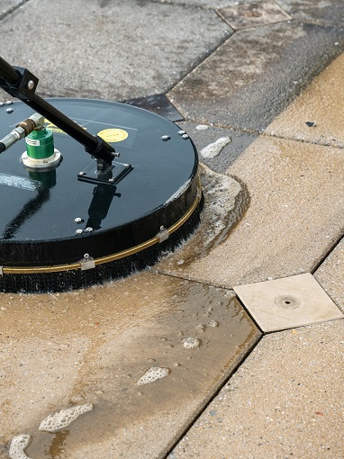 Close,Up,Pressure,Washing,Driveway,Surface,Cleaning